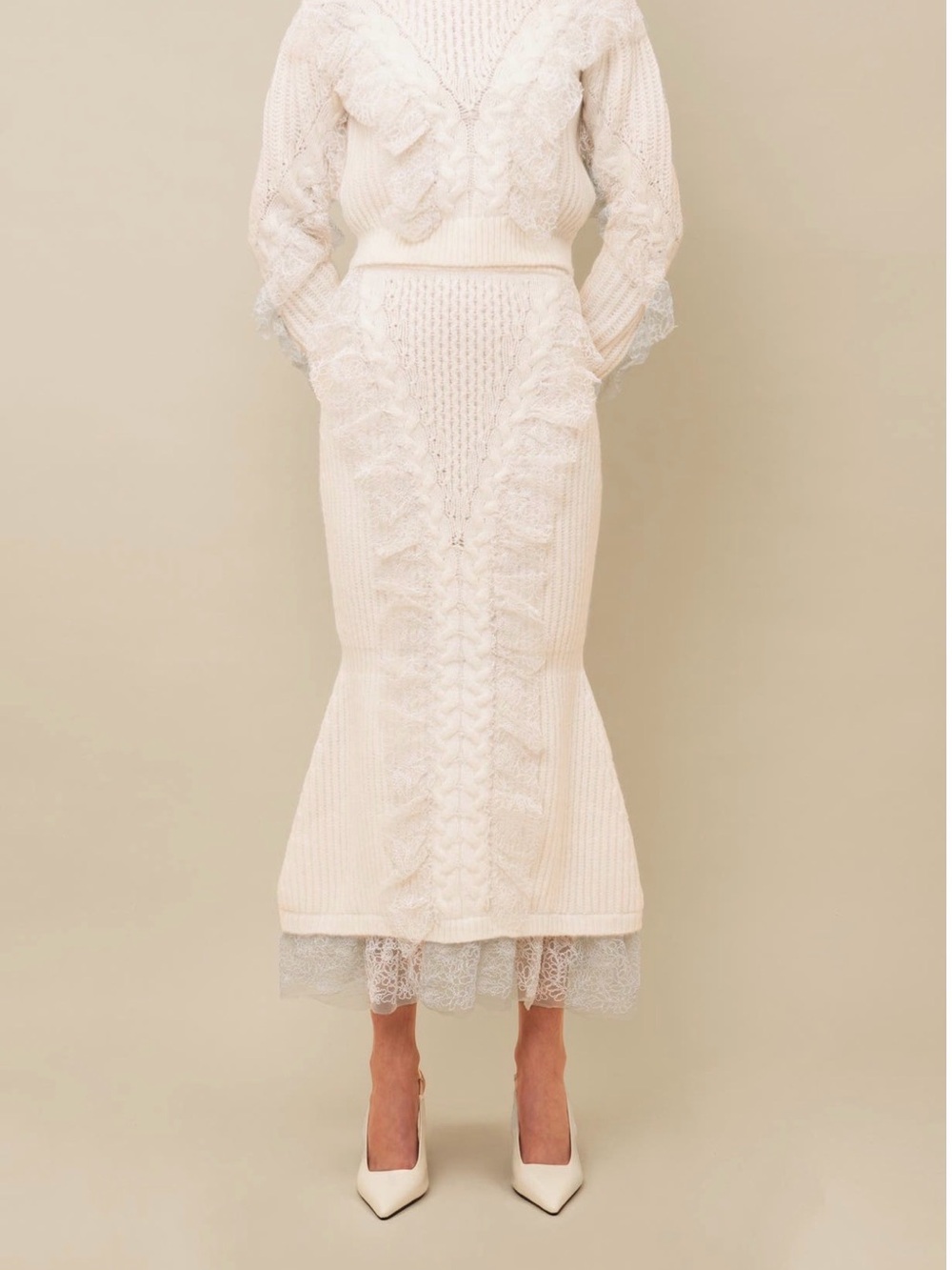 Contessa Mills Wildes Wool Knit Skirt